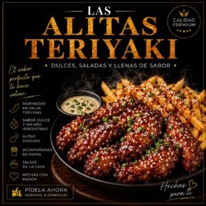 Alitas Teriyaki con Sesamo