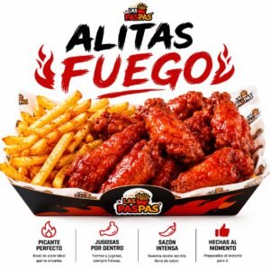 Alitas con papas chill